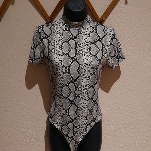 Snake print bodysuit